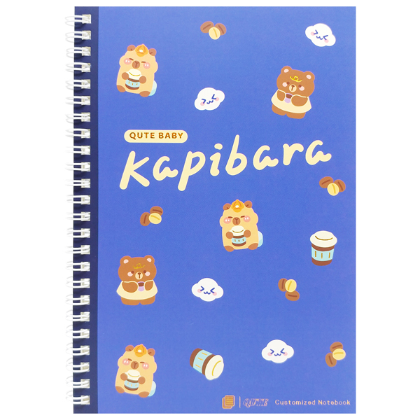 Sổ Lò Xo A5 Capybara - Kẻ Ngang - 80 Trang 80gsm - Depai A5-2121-133 - Màu Xanh Dương