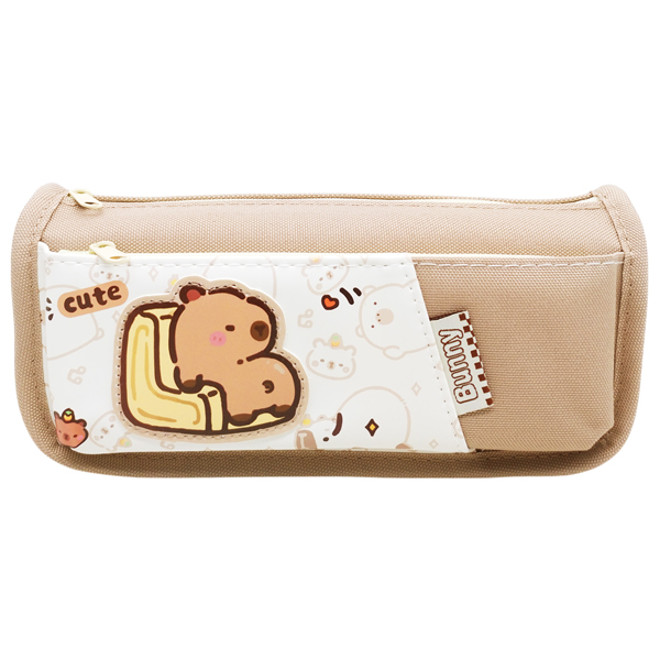 Bóp Viết Vải Capybara - Shunde 9151 - Màu Nâu Nhạt