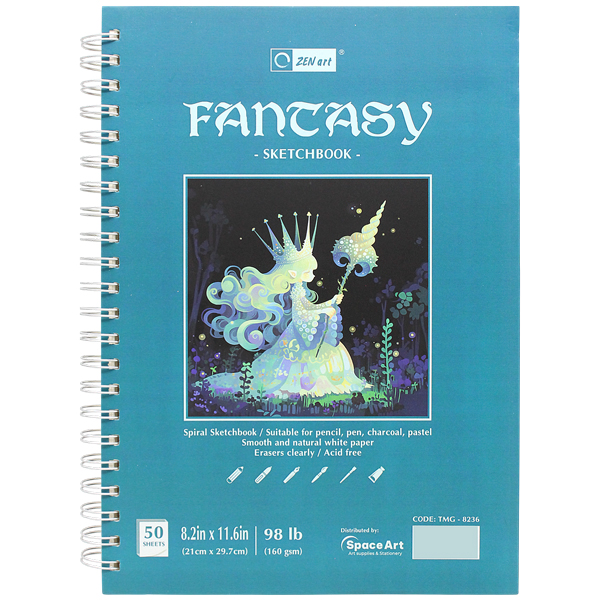 Sổ Lò Xo Vẽ Sketchbook Fantasy A4 - Gáy Dọc - 100 Trang 160gsm