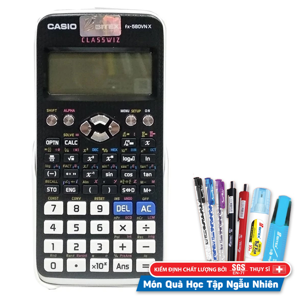 Máy Tính Casio FX 580 VN X - Màu Đen - Tặng Kèm Bút Ngẫu Nhiên