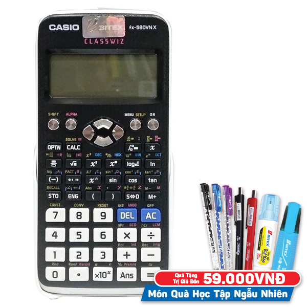 Máy Tính Casio fx-580VN X - Màu Đen - Tặng Kèm Bút Ngẫu Nhiên