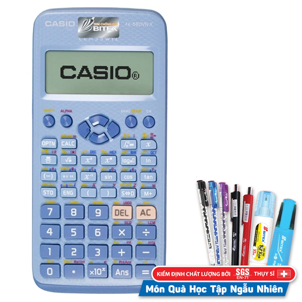 Máy Tính Casio FX580VN X-BU - Màu Xanh - Tặng Kèm Bút Ngẫu Nhiên