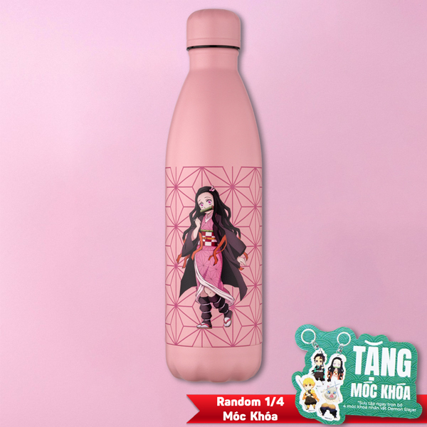 Bình Giữ Nhiệt 750 ml Nhân Vật Demon Slayer - Thiên Long VF-001/DS - Nezuko - Tặng Kèm 1 Standee Acrylic Có Móc Khóa Ngẫu Nhiên