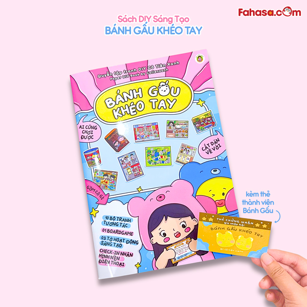 Quyển Tập Tranh DIY - Bánh Gấu Khéo Tay - Cô Tiên Xanh