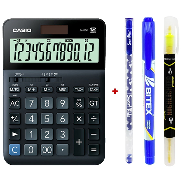 Máy Tính Văn Phòng Casio D - 120F - Kèm Quà Chất