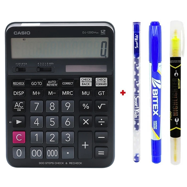 Máy Tính Văn Phòng Casio DJ 120D Plus - Kèm Quà Chất