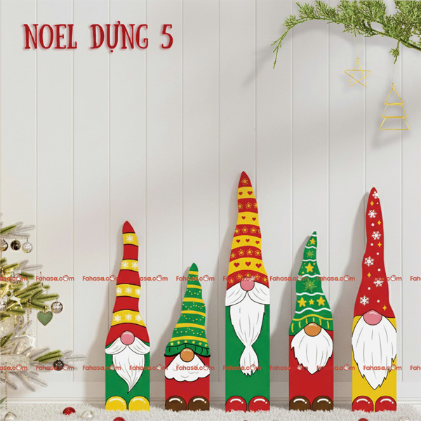 Set Gỗ Dựng Tường - Trang Trí Giáng Sinh - 70 x 15 x 10 cm - Bách Mộc 5