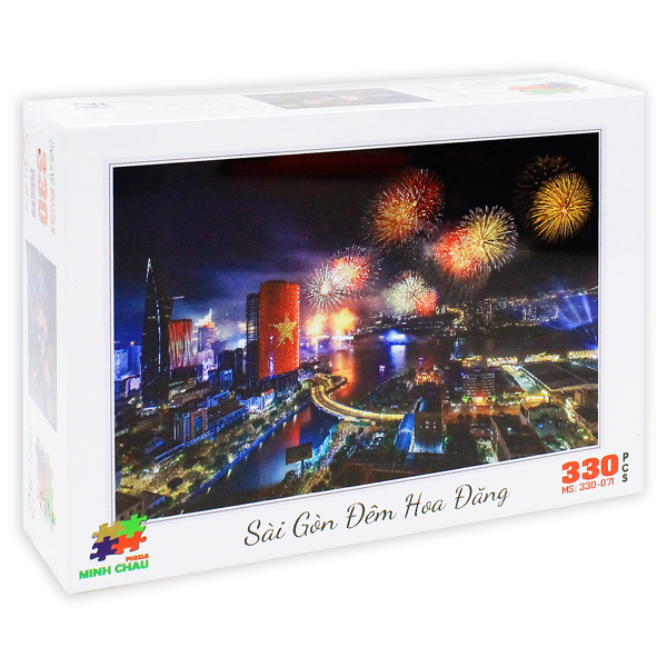 Tranh Xếp Hình 330 Mảnh - 30 x 44 cm - Minh Châu 330-071 - Sài Gòn Đêm Hoa Đăng