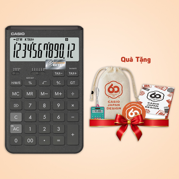 Máy Tính Casio Comfy JT-200T - Màu Xám - Kèm Quà Chất
