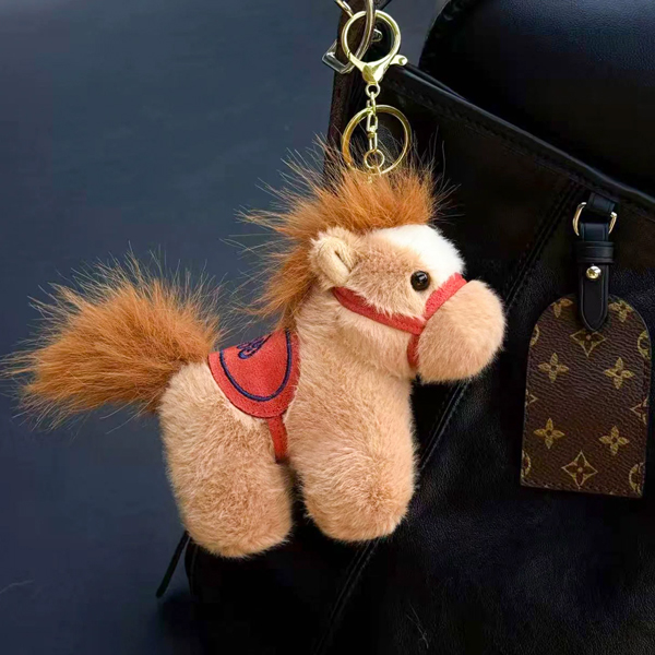 Móc Khóa Thú Bông Horse - HGT-46 - Màu Nâu Nhạt