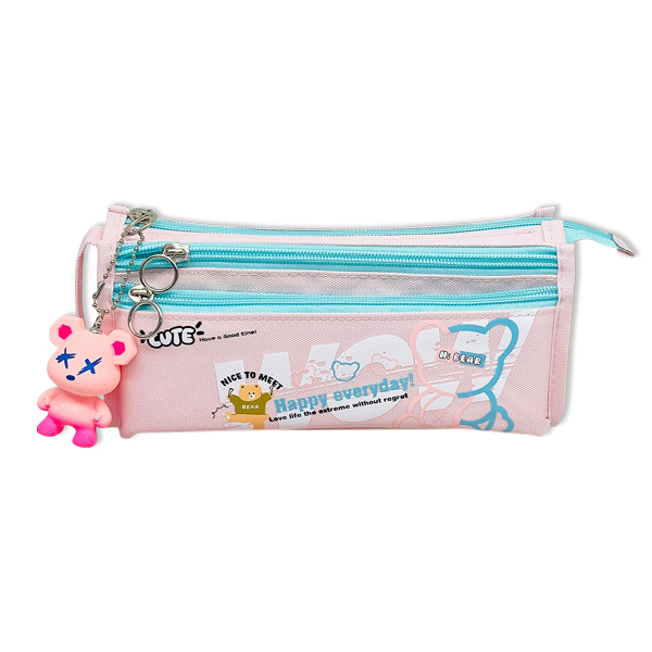 Bóp Viết Vải Happy Everyday - Yescholar 9205 - Màu Hồng