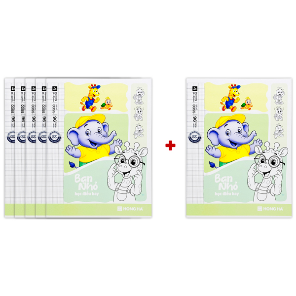 [MUA 5 TẶNG 1] Tập Học Sinh Class Bạn Nhỏ - 4 Ô Ly - 96 Trang 100gsm - Hồng Hà 0355 - Mẫu 6