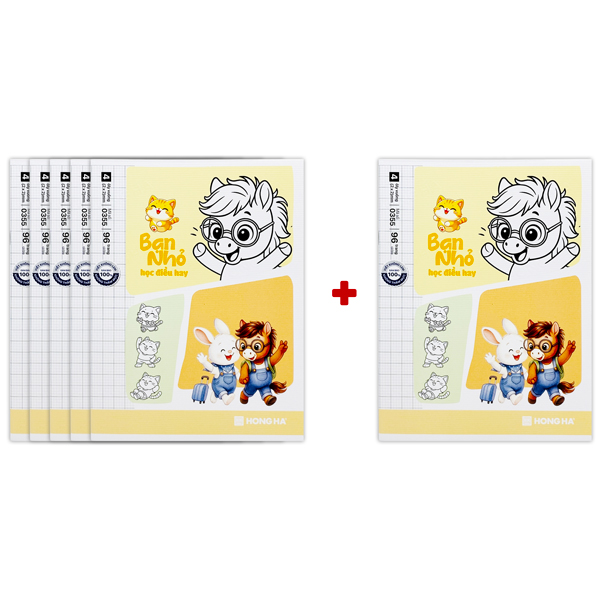 [MUA 5 TẶNG 1] Tập Học Sinh Class Bạn Nhỏ - 4 Ô Ly - 96 Trang 100gsm - Hồng Hà 0355 - Mẫu 8