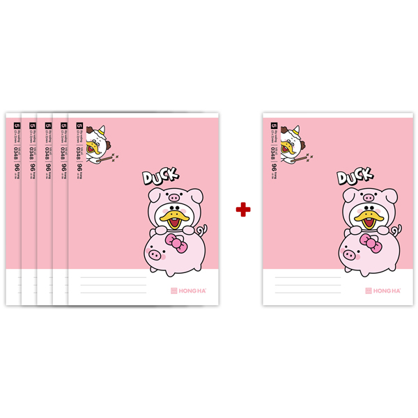[MUA 5 TẶNG 1] Tập Học Sinh Class Arkduck - 5 Ô Ly - 96 Trang 70gsm - Hồng Hà 0348 - Màu Hồng