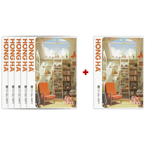 [MUA 5 TẶNG 1] Tập Học Sinh South Star Góc Nhỏ - 4 Ô Ly - 200 Trang 80gsm - Hồng Hà 0767 - Mẫu 3