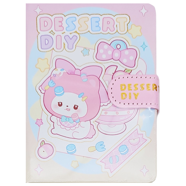 Sổ Teen Dessert DIY Nút Gài - 264 Trang 80gsm - Depai 50K1008-69 - Màu Hồng