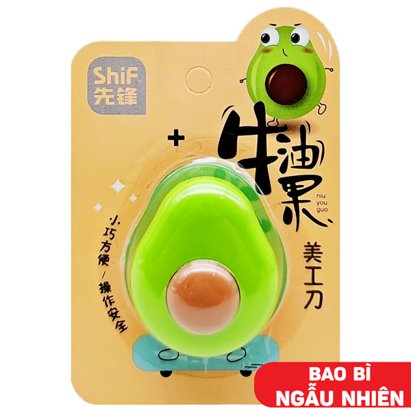Dao Rọc Giấy Hình Quả Bơ - ShiF 8149 (Mẫu Bao Bì Giao Ngẫu Nhiên)
