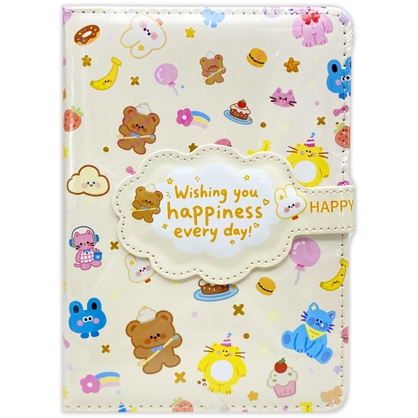 Sổ Teen Happt Diary Nút Gài - 200 Trang 100gsm - Depai 32k1016-22 - Màu Vàng