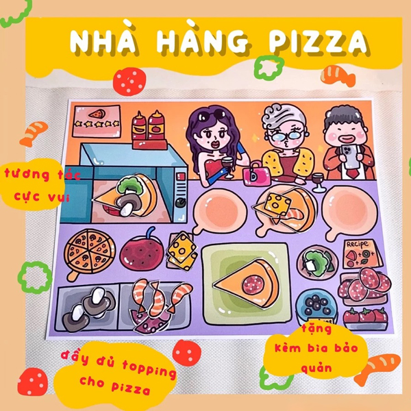 Bộ Tranh Tương Tác Cô Tiên Xanh - Nhà Hàng Pizza