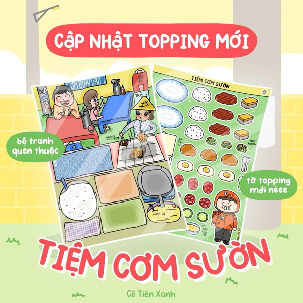 Bộ Tranh Tương Tác Cô Tiên Xanh - Cơm Sườn