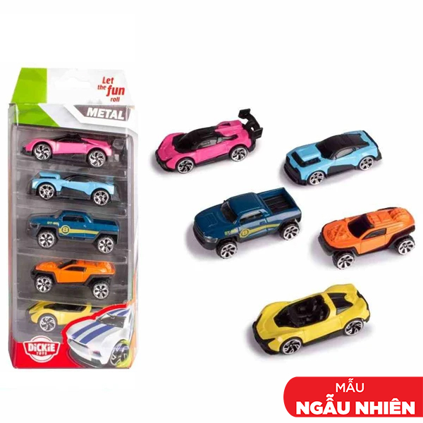 Bộ 5 Đồ Chơi Mô Hình Xe Die-cast Vehicles 5 Pack - Dickie Toys 203331001 (Mẫu Sản Phẩm Giao Ngẫu Nhiên)