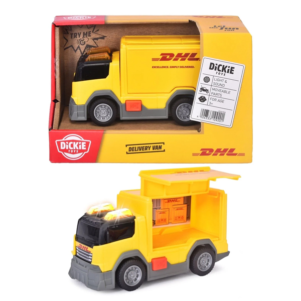 Đồ Chơi Mô Hình Xe Tải - Dickie Toys 203742029 - Delivery Van - DHL