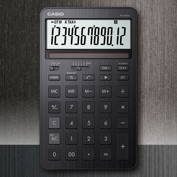 Máy Tính Văn Phòng Casio JW-200DQ-BK-W-DP - Màu Đen