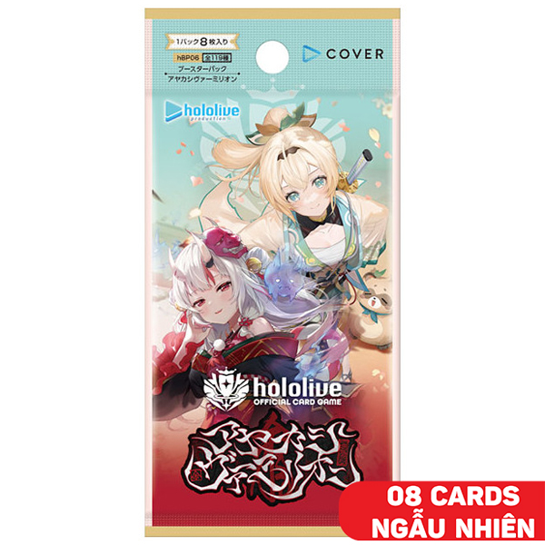 Bộ Thẻ Sưu Tập Nhân Vật Hololive Booster Vol.06 - Ayakashi Vermillion - Hololive hBP06 (8 Cards Ngẫu Nhiên/Túi)