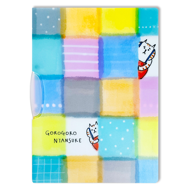 Bìa Kẹp Tài Liệu Xoay Gorogoro Nyansuke A4 - Sworld CF1263 - Caro