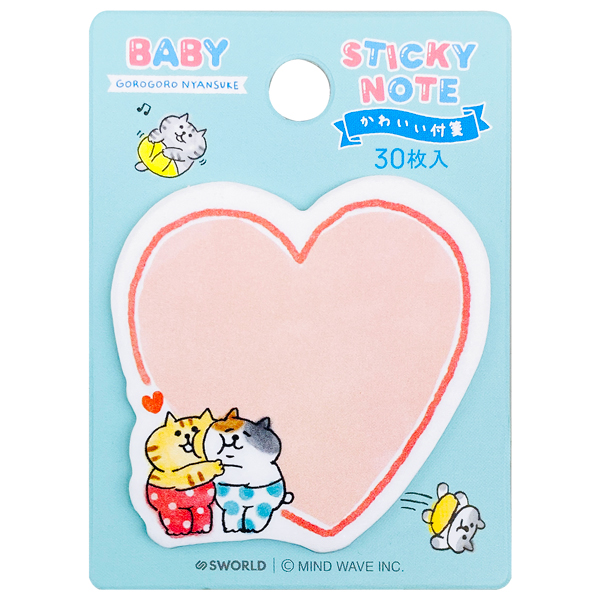 Giấy Ghi Chú Baby Gorogoro Nyansuke Mini - Sworld ST6404 (30 Tờ) - Mẫu 2