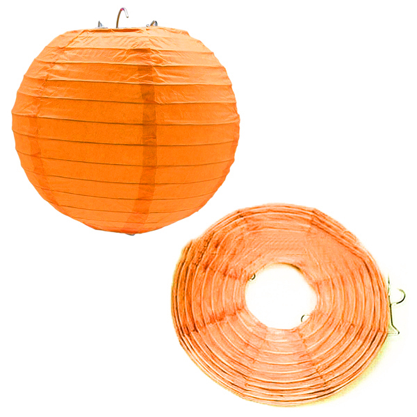 Lồng Đèn Giấy Trơn Tròn 35 Cm Vinacraft - Màu Cam