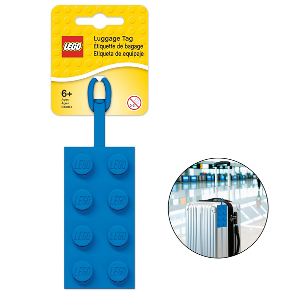 Thẻ Tên Lego - Viên Gạch 2x4 - Lego Licensed 52001 - Màu Xanh Dương
