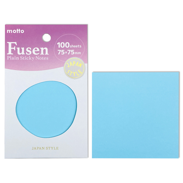 Giấy Note Fusen - 75 x 75 mm 100 tờ - Motto CYPS75-BL - Màu Xanh Dương (100 Tờ)