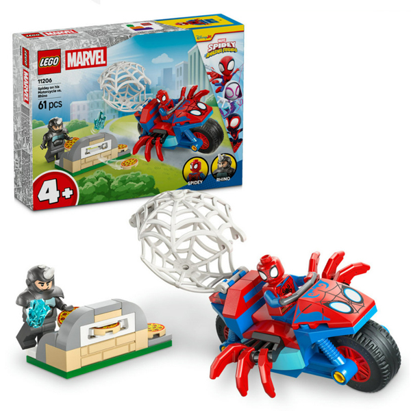 Đồ Chơi Lắp Ráp Spidey On His Motorcycle vs. Rhino - Lego Spidey 11206 (61 Mảnh Ghép)