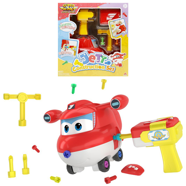 Đồ Chơi Lắp Ráp Máy Bay Đi Kèm Dụng Cụ - Jett Tia Chớp - Super Wings EU780410