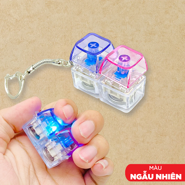 Bộ 2 Móc Khóa Hình Nút Bàn Phím Đèn Led - WanLongDa SYAJ002 (Mẫu Màu Giao Ngẫu Nhiên)