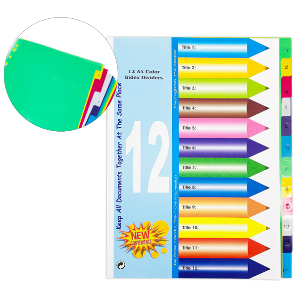 Bìa Phân Trang 10 Lá Nhựa - Toppoint US-010