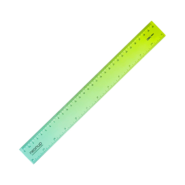 Thước Kẻ Màu Cực Quang 30 cm - Deli EH654 - Xanh Lá