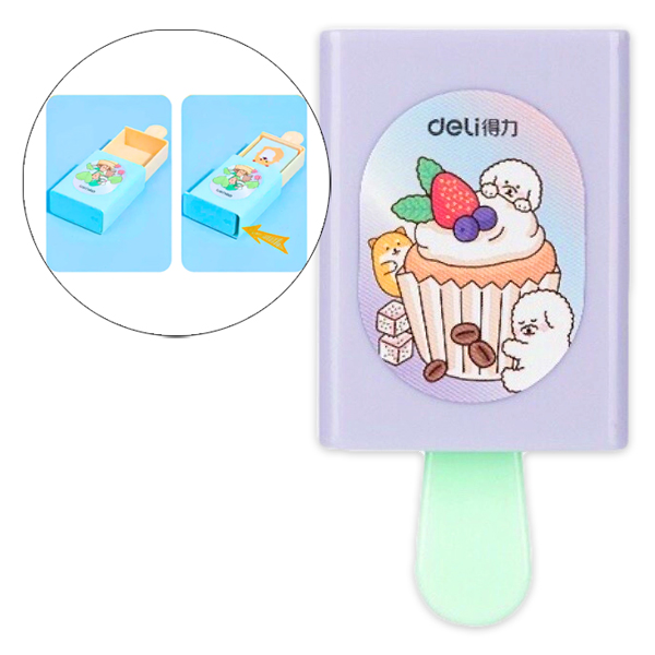 Gôm Tẩy Ma Thuật - Deli 71113 - Màu Tím