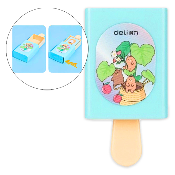 Gôm Tẩy Ma Thuật - Deli 71113 - Màu Xanh