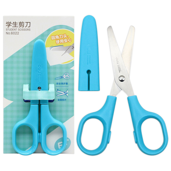 Kéo Học Sinh Deli 6022 - Màu Xanh