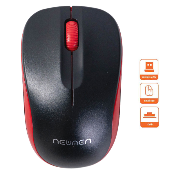 Chuột Máy Tính Không Dây - Newmen F116 - Màu Đen Đỏ