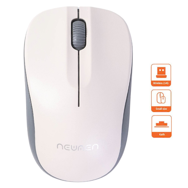 Chuột Máy Tính Không Dây - Newmen F116 - Màu Trắng Xám