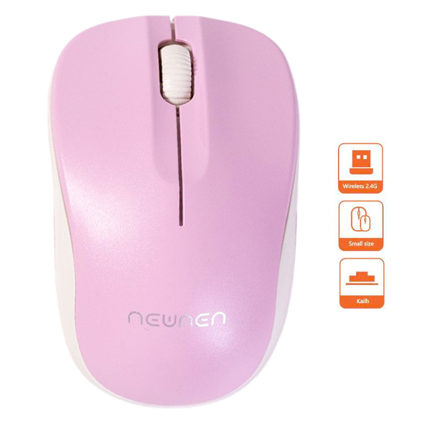 Chuột Máy Tính Không Dây - Newmen F116 - Màu Hồng Trắng