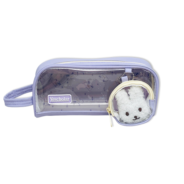 Bóp Viết Vải Trong Suốt - Shunde 9287 - Thỏ Tím