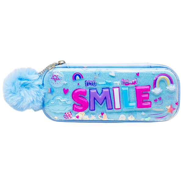 Bóp Viết Kim Tuyến Smile Lông Mềm - Yescholar 9423 - Màu Xanh