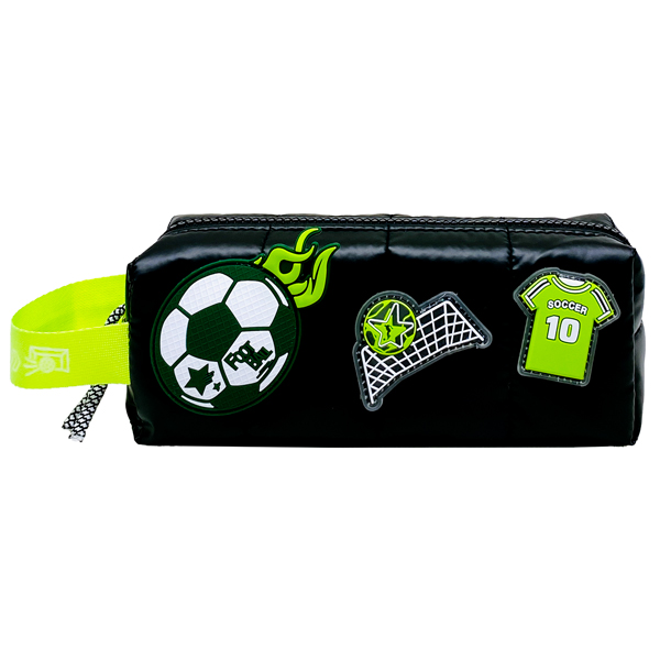 Bóp Viết Thể Thao Soccer Phối Hình Bóng Đá - Yescholar 9426 - Màu Đen