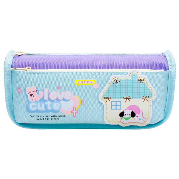 Bóp Viết Vải Love Cute - Yescholar 9415 - Màu Xanh