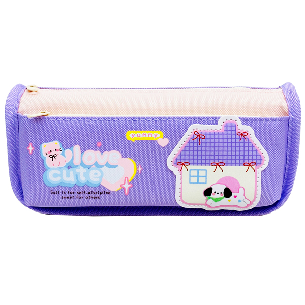Bóp Viết Vải Love Cute - Yescholar 9415 - Màu Tím