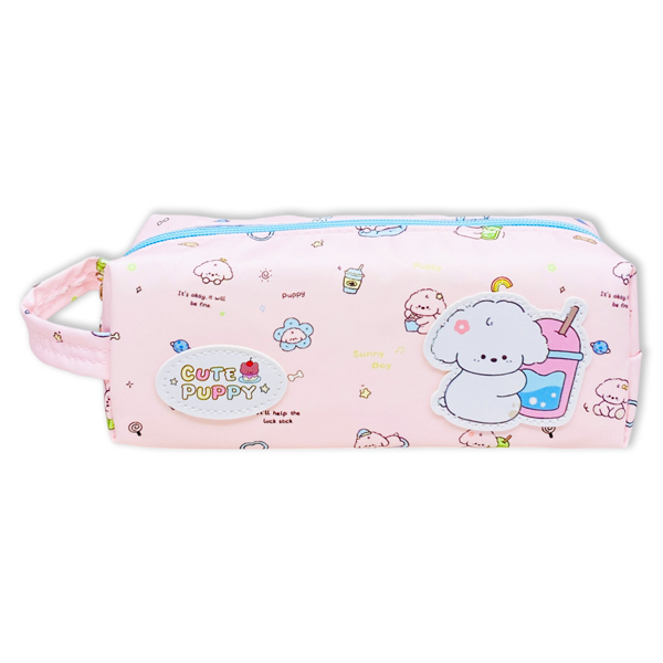 Bóp Viết Vải Cute Puppy Hình Cún Có Quai Xách - Yescholar 9419 - Màu Hồng
